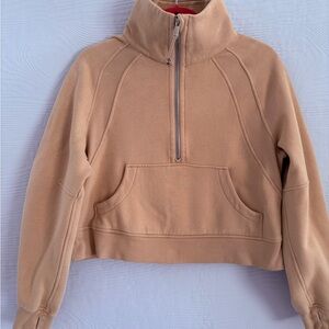 Lululemon Athletica Tan Half-Zip Sweatshirt